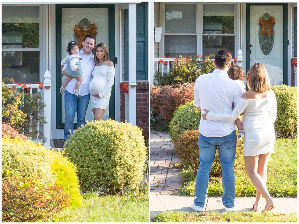 maternity photo in new home